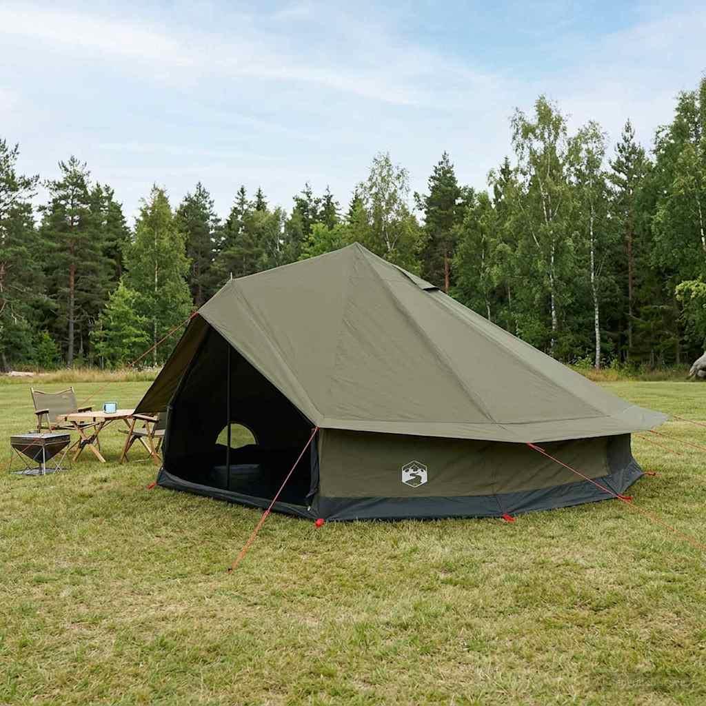 Familietelt Army Grøn 12-person Polybomuld billede