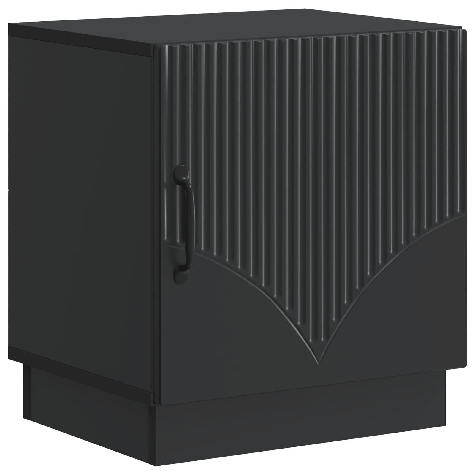 Sengebord i sort konstrueret træ - 43 × 34,5 × 47 cm billede