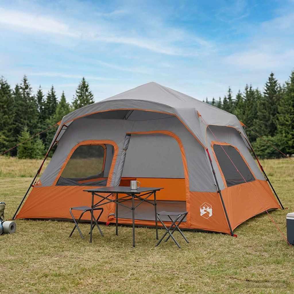 Øjeblikkeligt Telt Grå og orange 340 x 280 x 190 cm billede