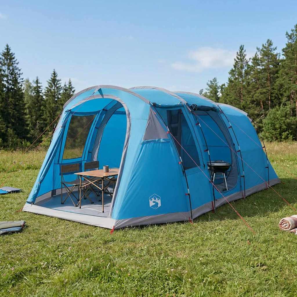 Tunneltelt Blå 505 x 330 x 204 cm 185T Polyester med PU Coating billede