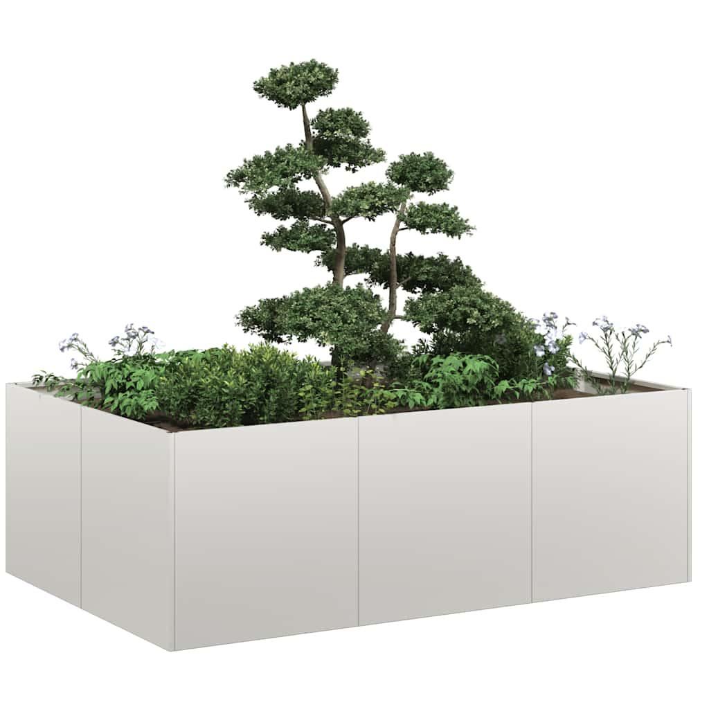 Plantekasse 120x80x40 cm rustfrit stål billede