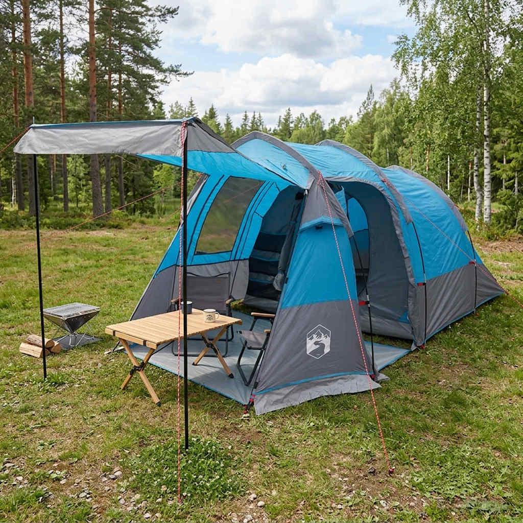 Tunneltelt Blå 390 x 215 x 152 cm 185T Polyester med PU Coating billede