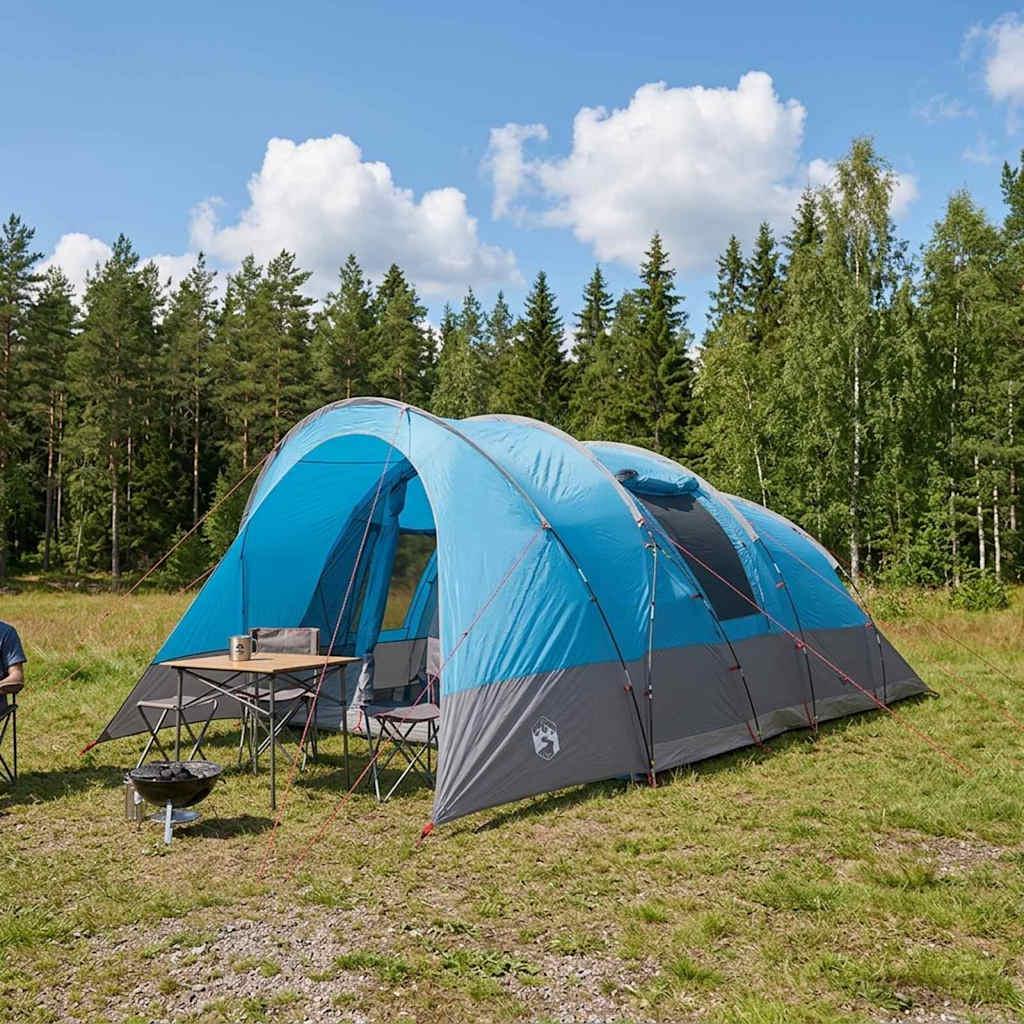 Tunneltelt Blå 560 x 395 x 212 cm 185T Polyester med PU Coating billede