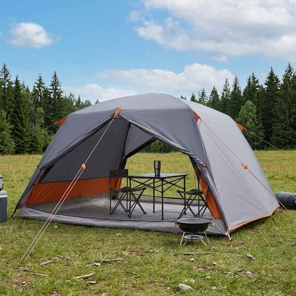 Backpacking Telt Grå og orange 4-personers billede