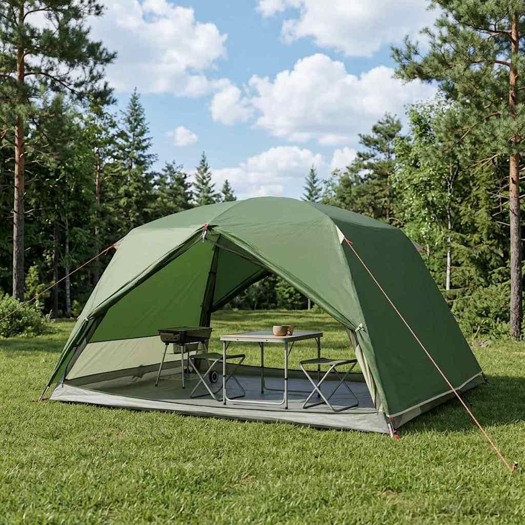 Backpacking Telt Grøn 4-personers 185T Polyester med PU Coating billede