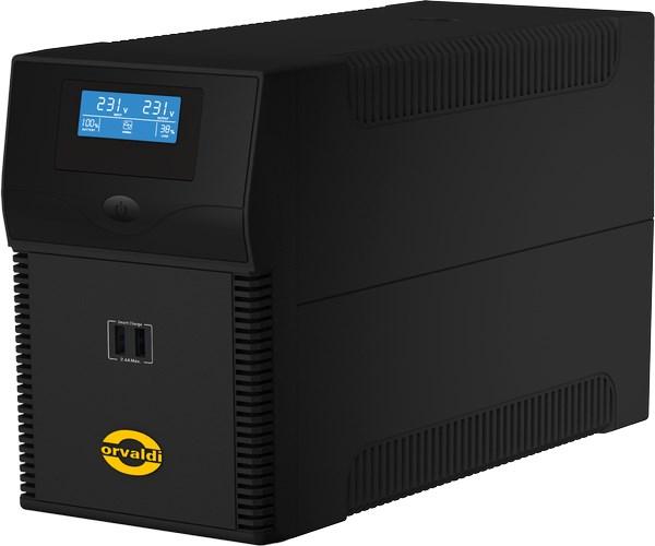 Orvaldi ID1K5CH UPS - Line-Interactive 1,5 kVA / 900 W med LCD