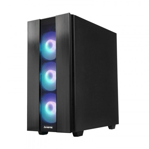 Chieftec Hunter 2 midi-tower - sort PC kabinet med RGB