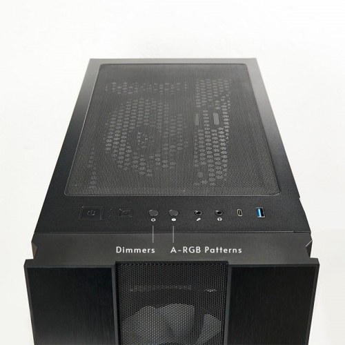 Chieftec Hunter 2 midi-tower - sort PC kabinet med RGB