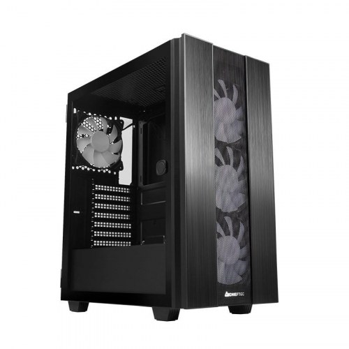 Chieftec Hunter 2 midi-tower - sort PC kabinet med RGB
