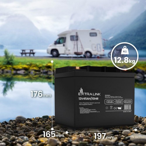 Extralink AGM blyakku 12 V 45 Ah - vedligeholdelsesfri