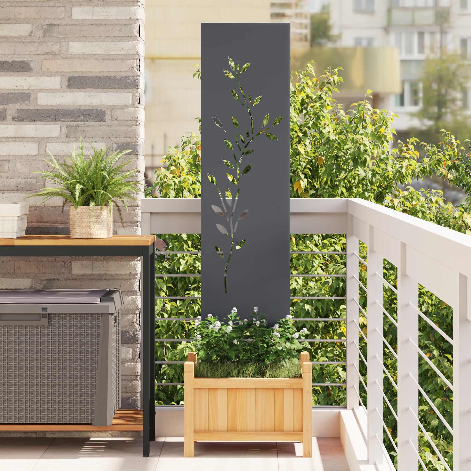 Have privatliv skærm Antracit 32 x 140 cm Koldvalset stål billede