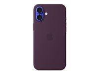 Mobilcover Apple iPhone 16 Plus - silikone med MagSafe, blommefarvet