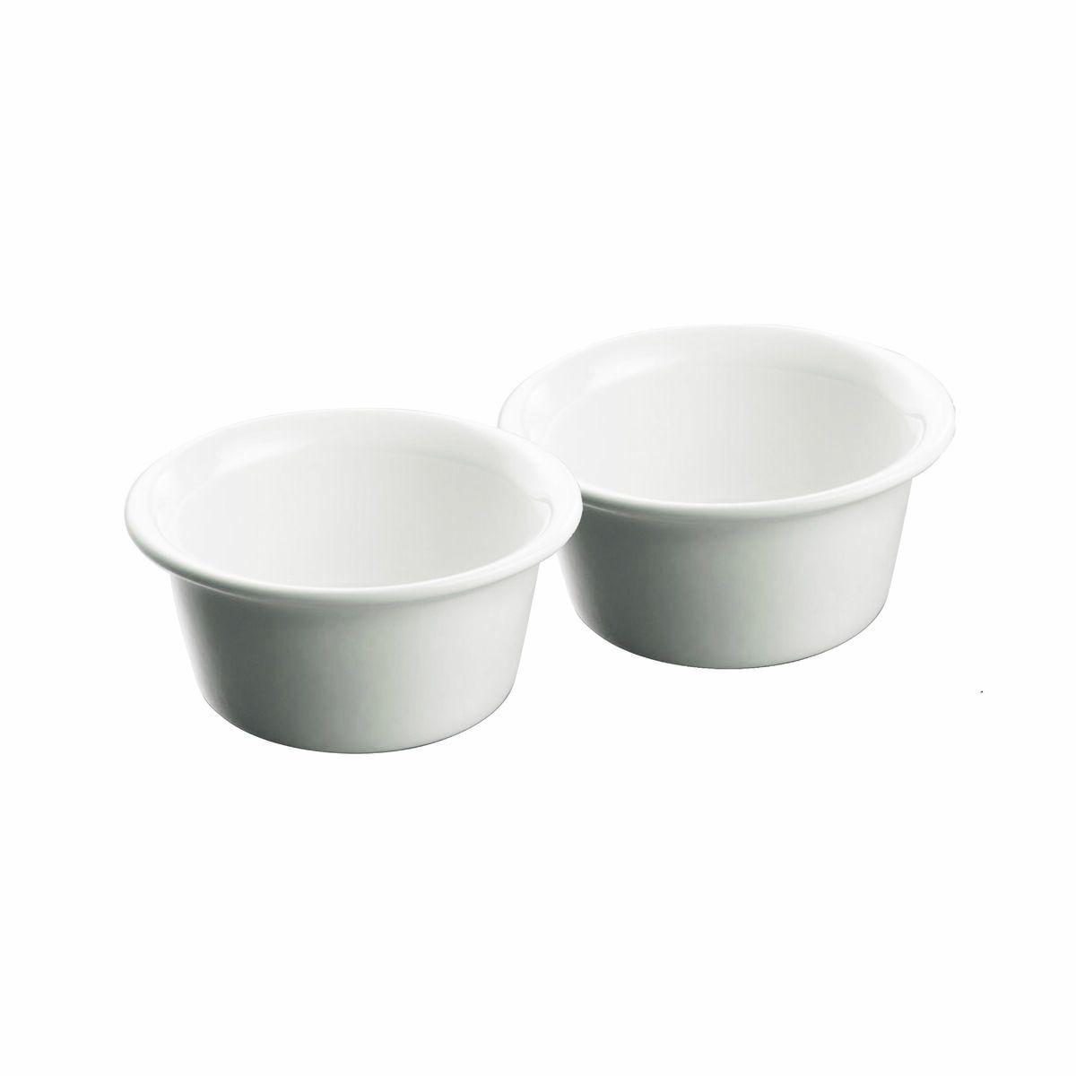 Masterpro Ramekin skålsæt i stentøj - 2 stk., hvid billede