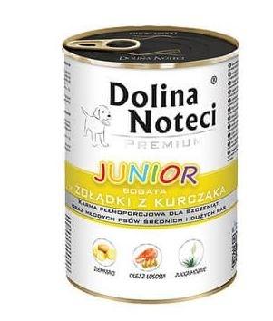 Dolina Noteci Premium Junior - vådfoder med kyllingekråser til hvalpe af mellem og store racer, 400 g billede