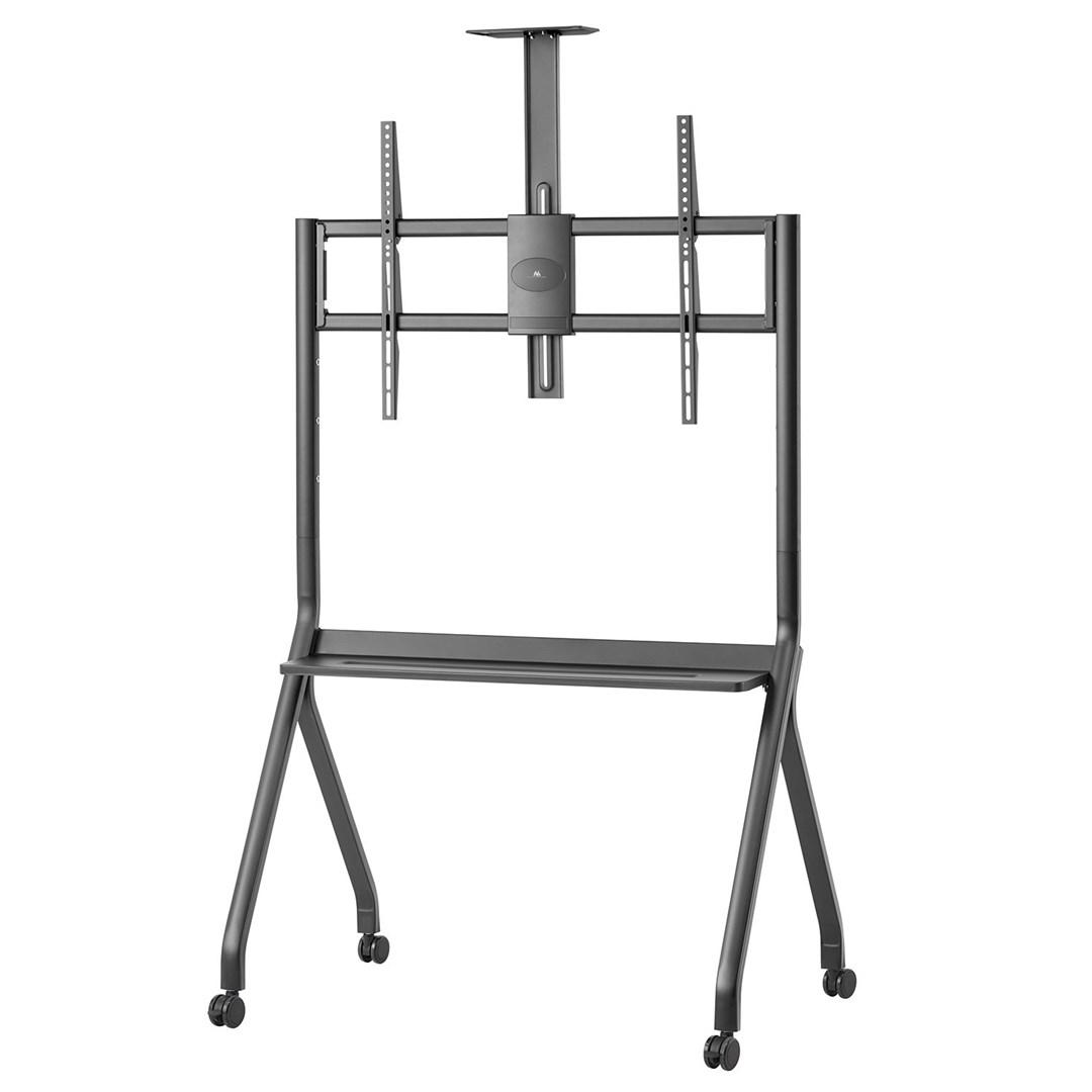 Maclean MC-114 B mobil TV-vogn med kamerahylde, 55-100", VESA op til 900×600, sort billede