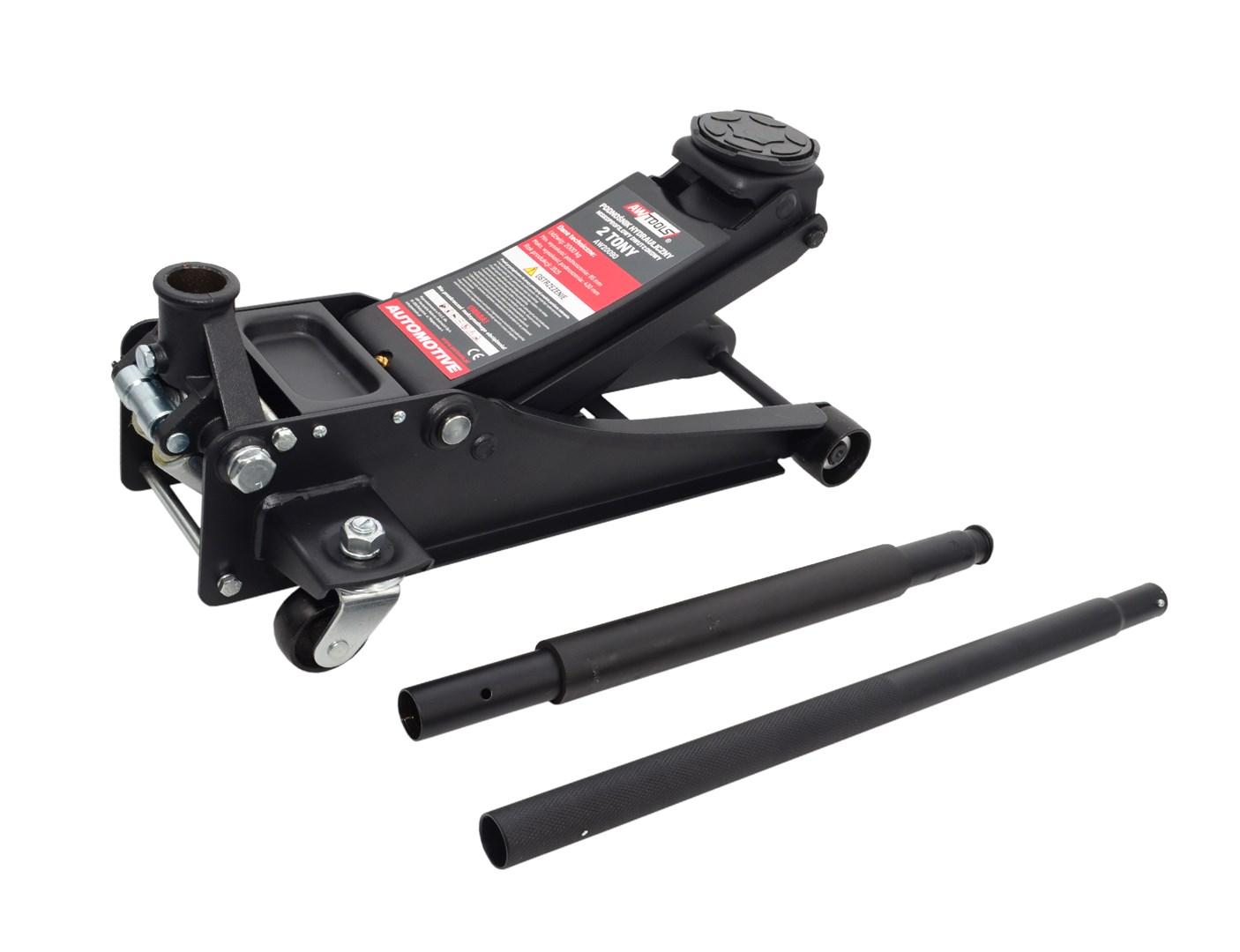 AWTOOLS lavprofil donkraft 2 ton, løftehøjde 85-430 mm - dobbelt stempel billede