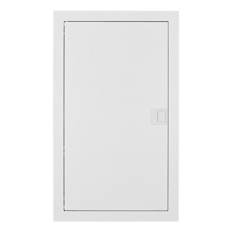 Plast-fordelingstavle 42 moduler, 3×14 M, N+PE, IP30, IK05 - metaldør, hvid (603×358×94 mm) billede
