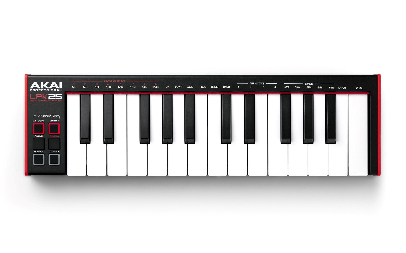AKAI LPK 25 MKII - USB/MIDI mini kontrolkeyboard (25 tangenter) billede
