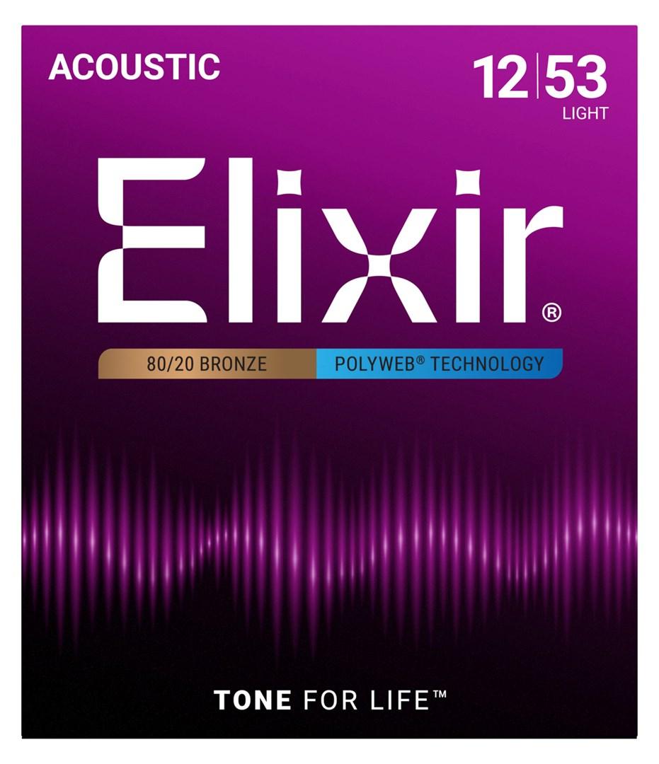 Elixir 11050 Light 12-53 - akustiske guitarstrenge 80/20 bronze billede