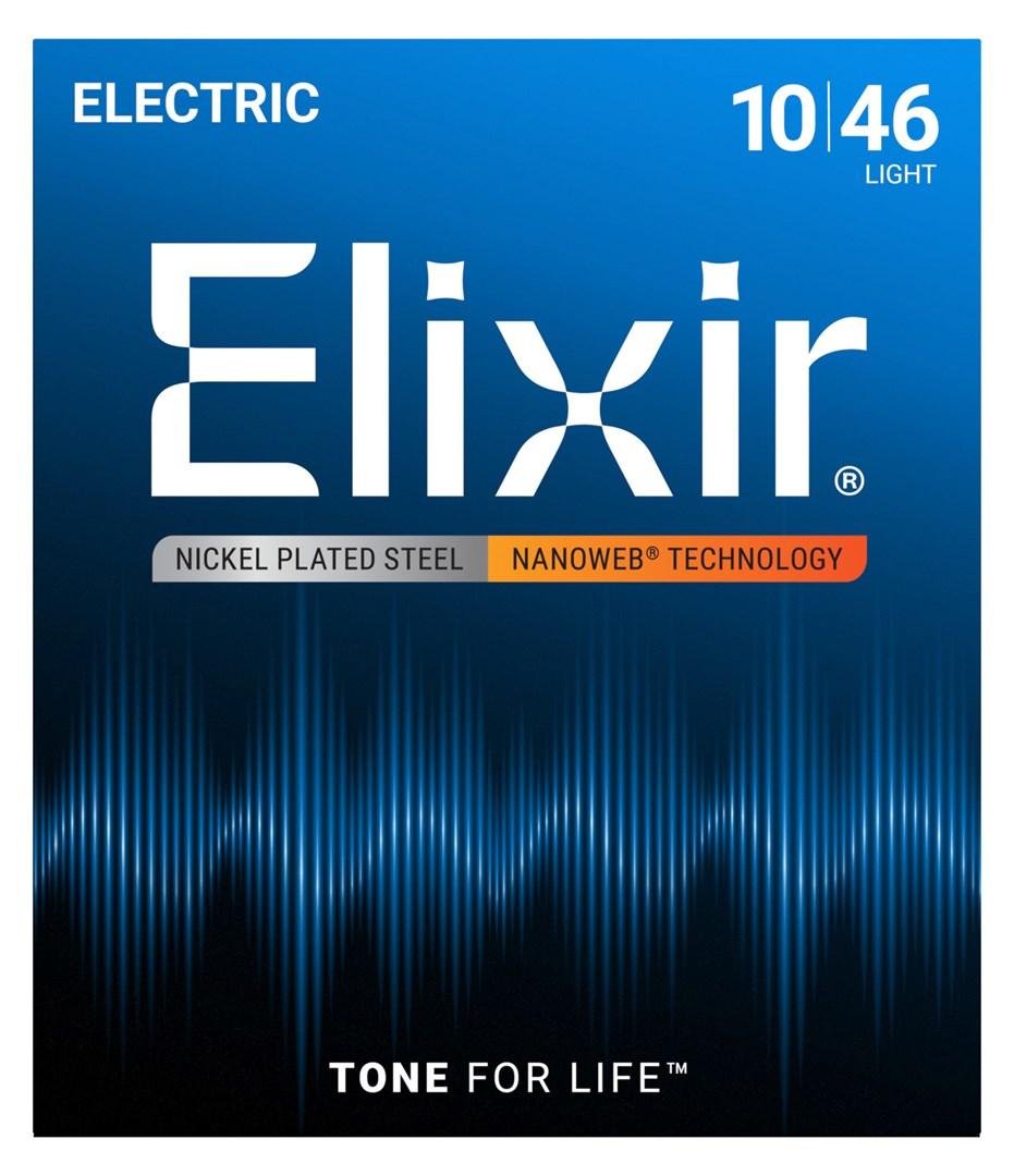 Elixir 12050 elguitarstrenge Light 10-46 - Nickel Plated Steel med Nanoweb billede