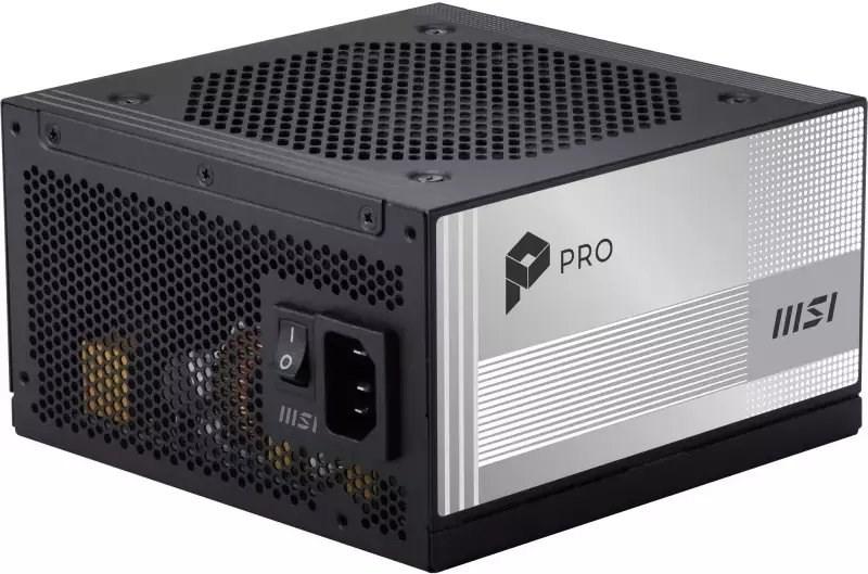 MSI PRO A850PL PCIE5 - 850 W ATX strømforsyning, 80 Plus Platinum, fuldt modulær billede