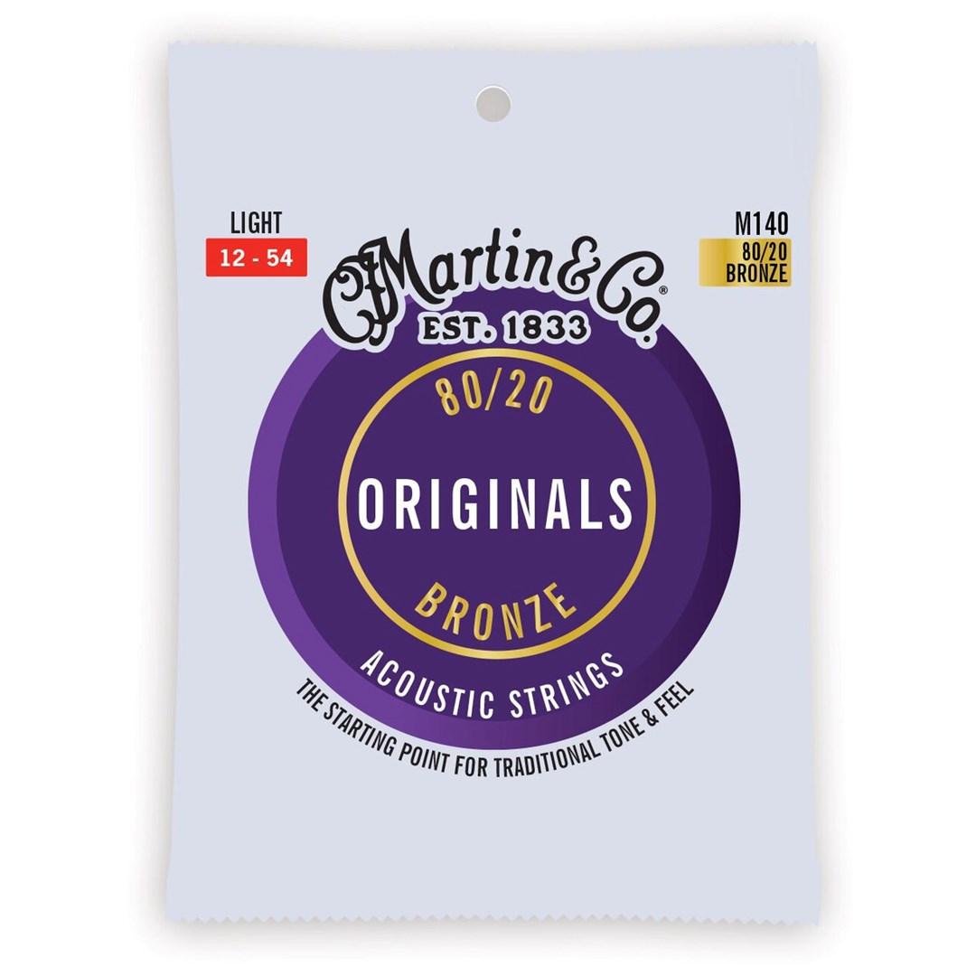Martin MA140 Originals 80/20 Bronze - akustiske guitarkstrenge, Light 12-54 billede