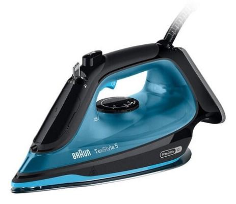Braun TexStyle 5 dampstrygejern - keramisk strygesål, 2.600 W - sort/blå billede