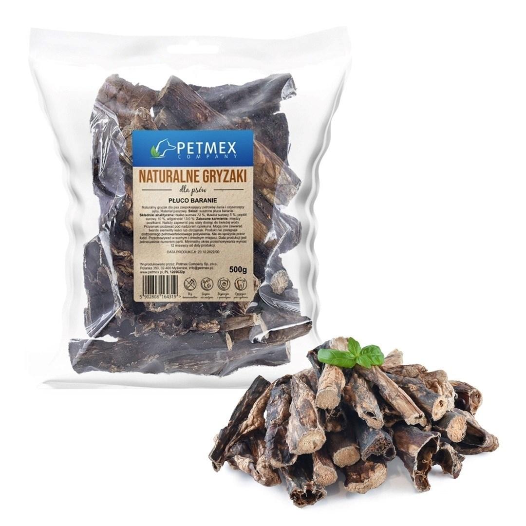 PETMEX fårelunger - monoprotein hundesnack 500 g billede