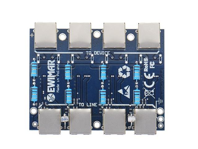 EWIMAR PTF-54-EXT/PoE overspændingsbeskytter til LAN med PoE-beskyttelse