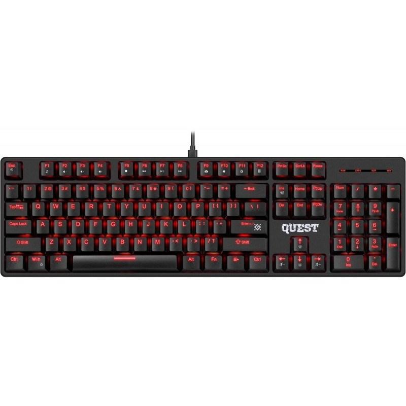 Defender Quest GK-596 mekanisk tastatur - 104 taster, kablet USB billede