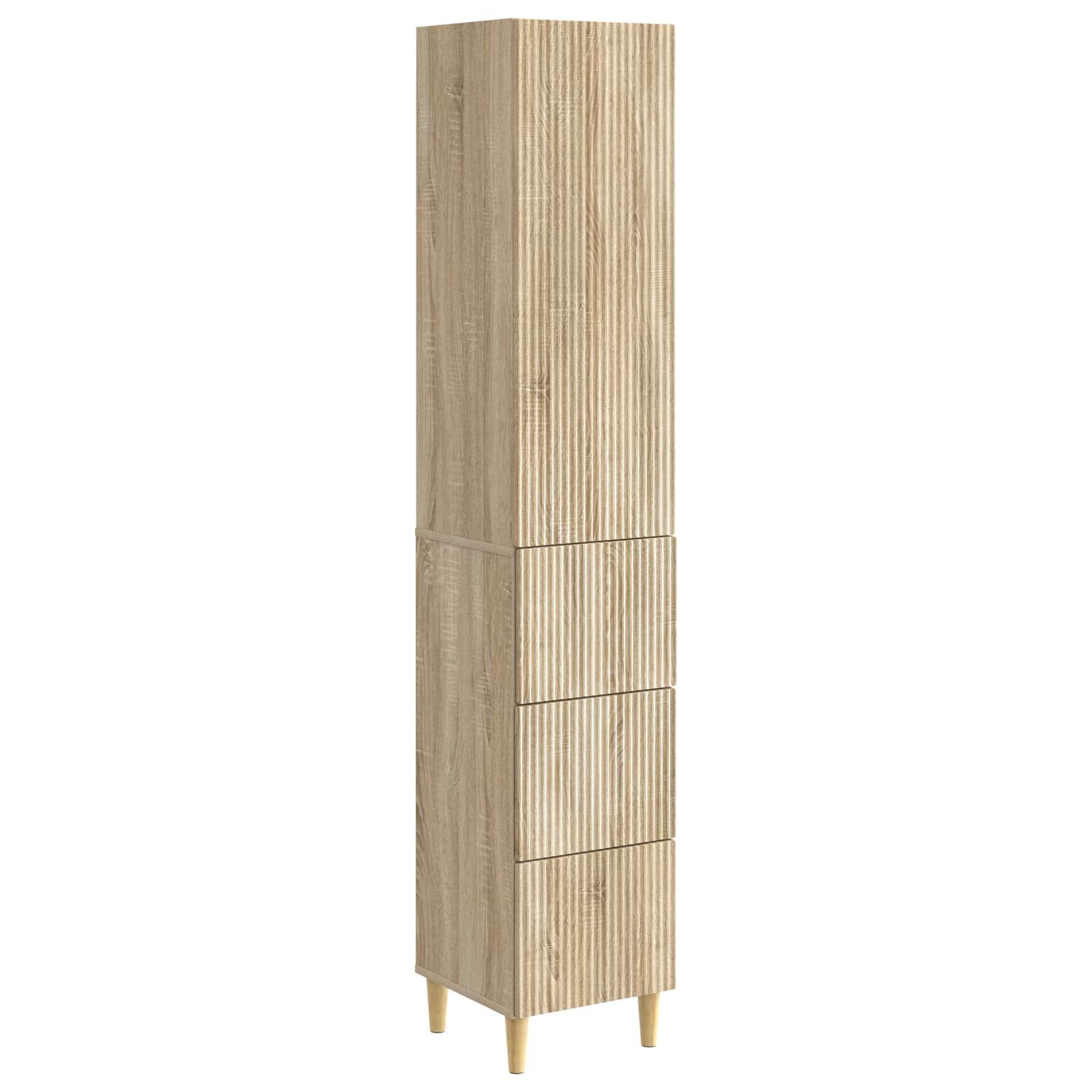 Skab Sæt 2 stk 33 x 34,5 x 90 cm Konstrueret træ