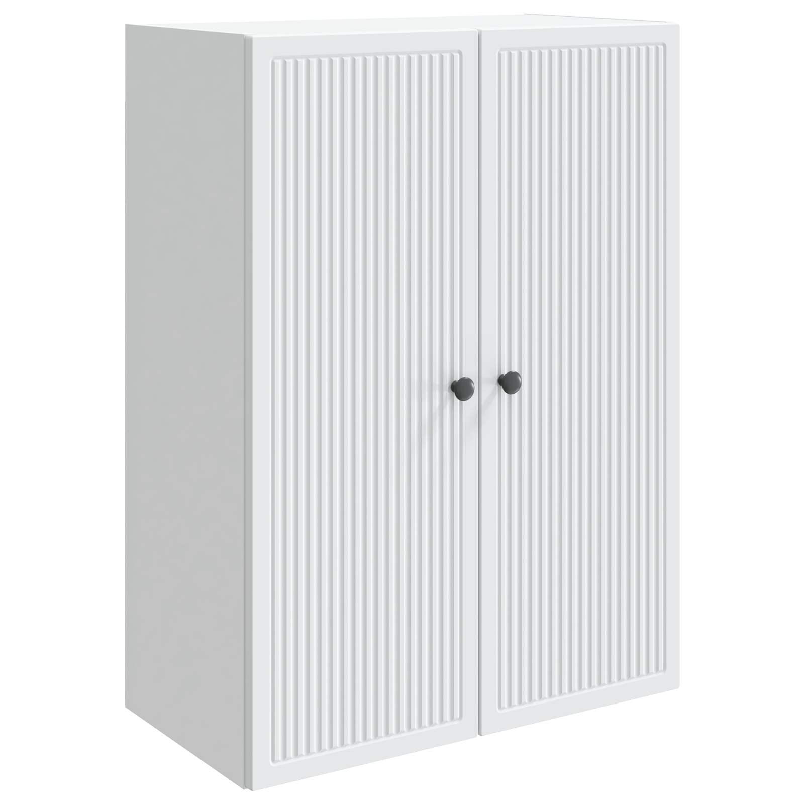 Vægmonteret skab Hvid 66 x 34,5 x 90 cm Konstrueret træ