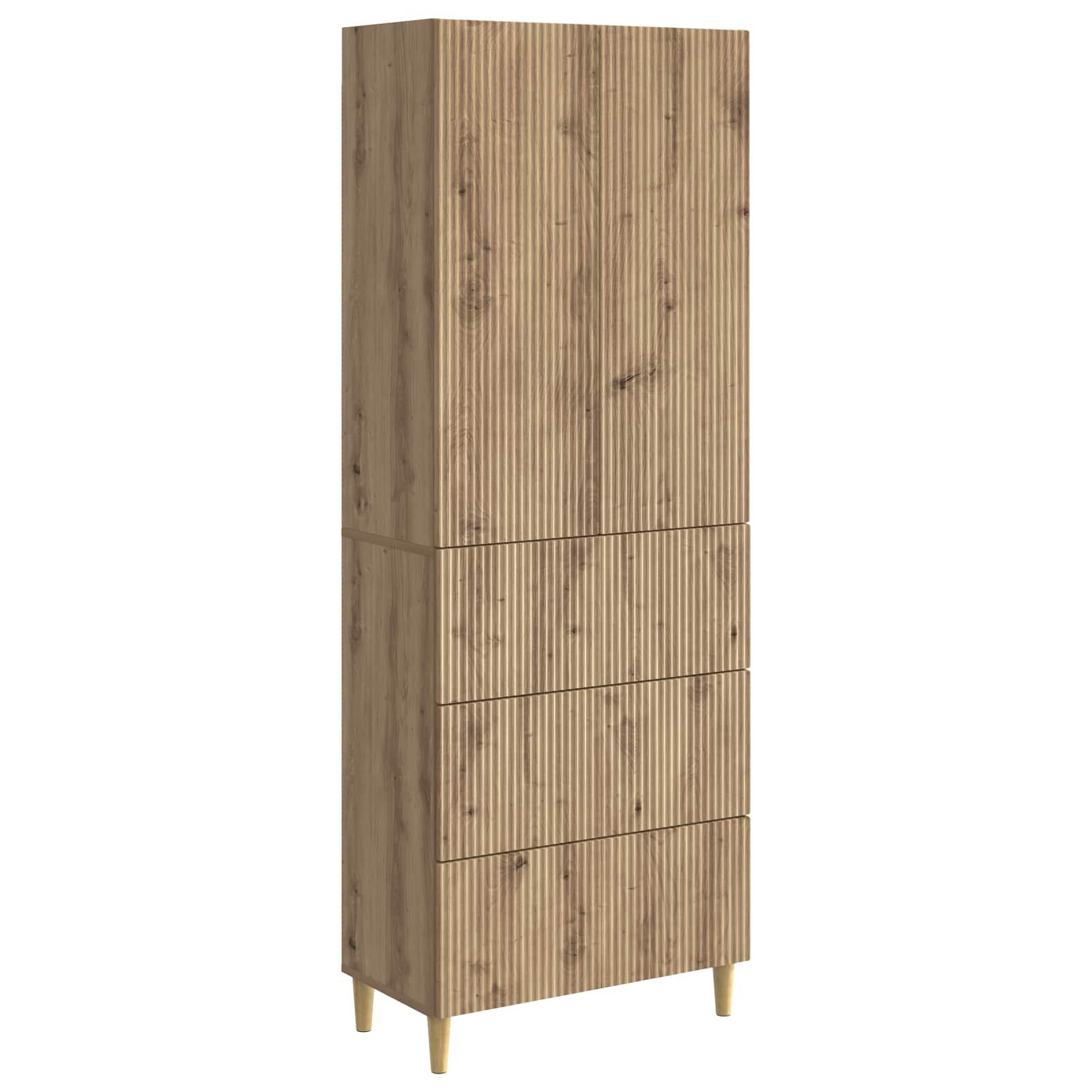 Skab Sæt 2 stk 66 x 34,5 x 90 cm Konstrueret træ