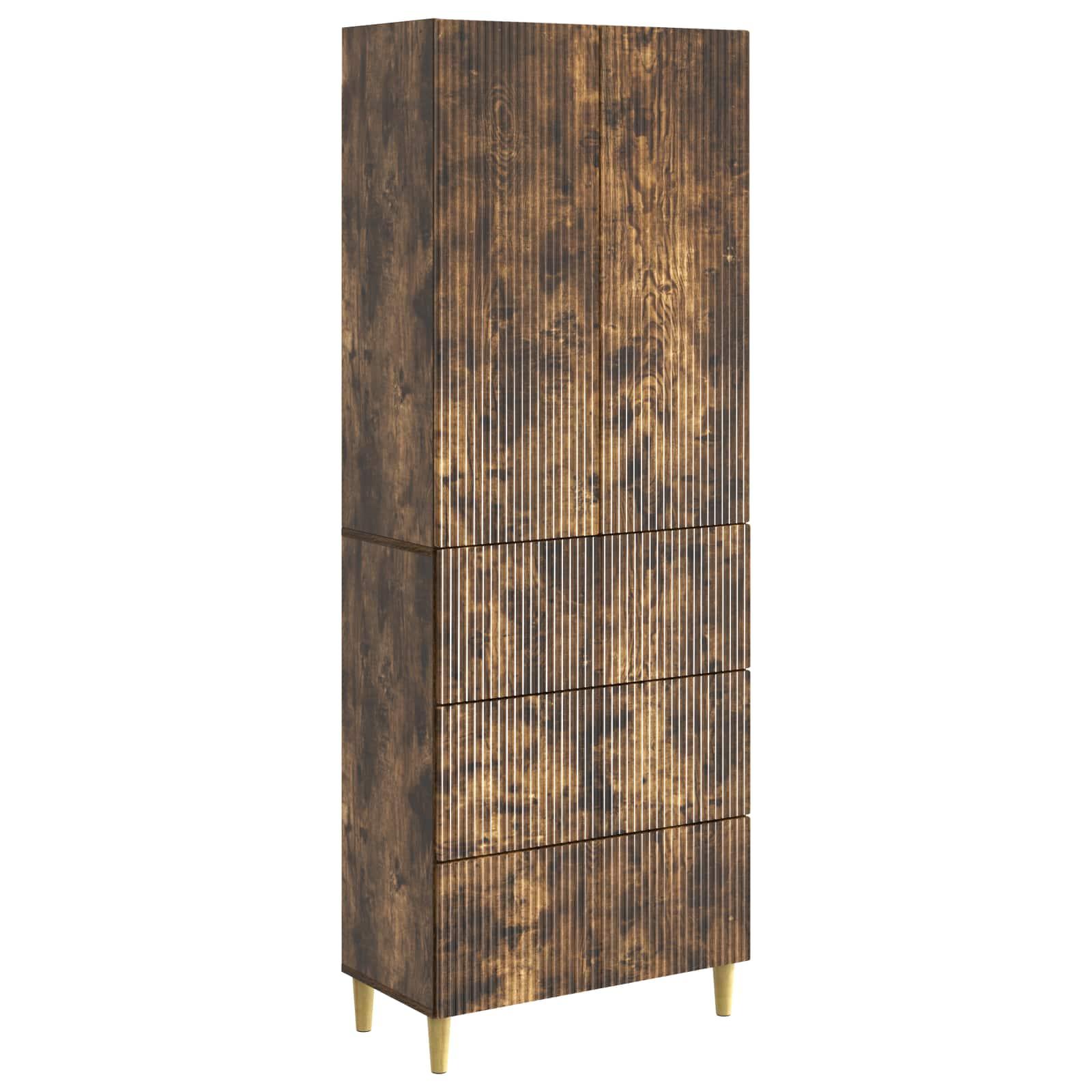 Skab Sæt 2 stk 66 x 34,5 x 90 cm Konstrueret træ
