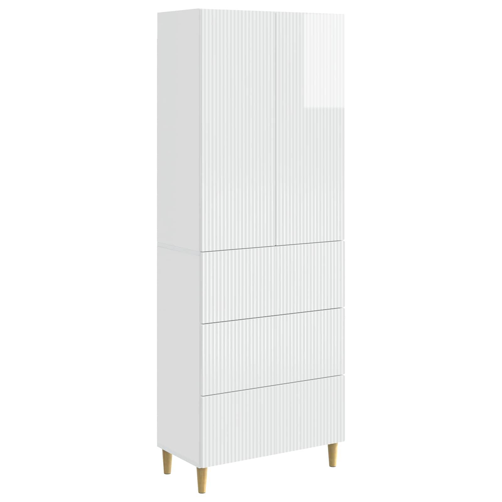 Skab Sæt 2 stk 66 x 34,5 x 90 cm Konstrueret træ