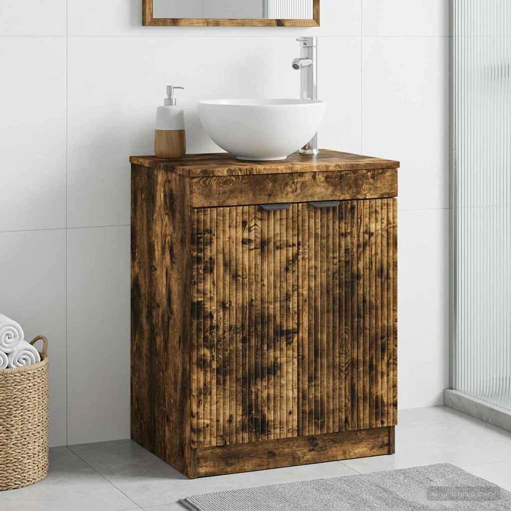 Badeværelsesskab Røget eg 54 x 41 x 70 cm Konstrueret træ