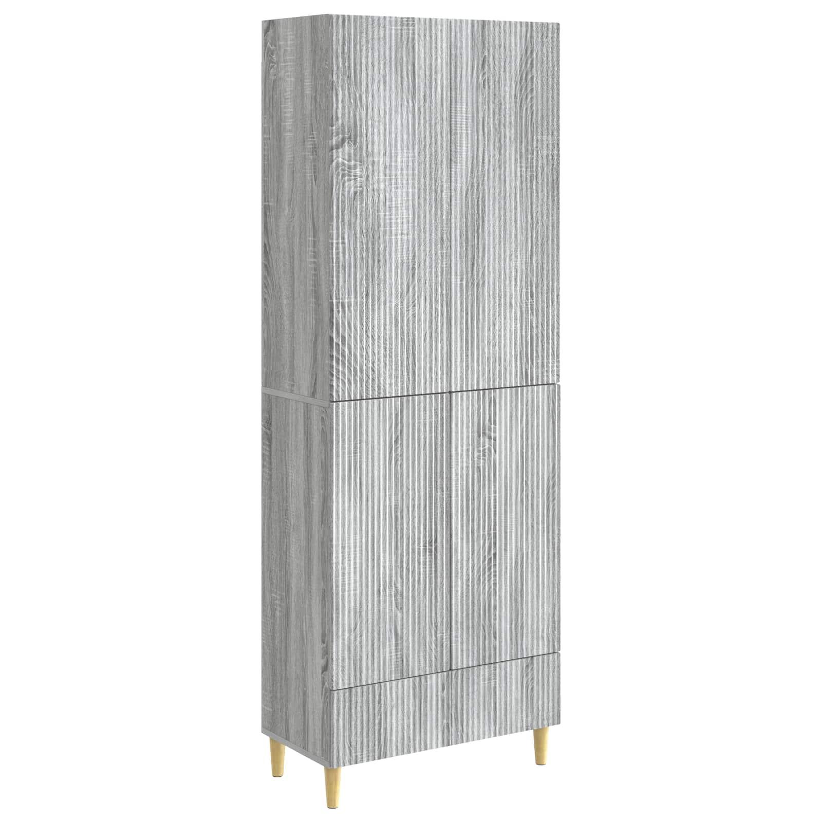 Skab Sæt 2 stk 66 x 34,5 x 95 cm Konstrueret træ