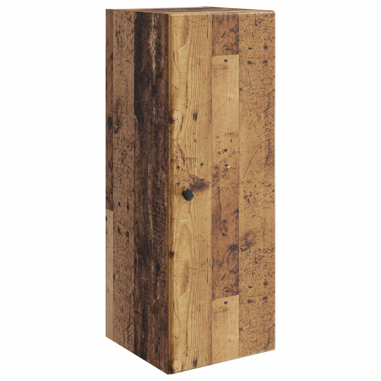 Vægmonteret skab Gammelt træ 33 x 34,5 x 90 cm Konstrueret træ