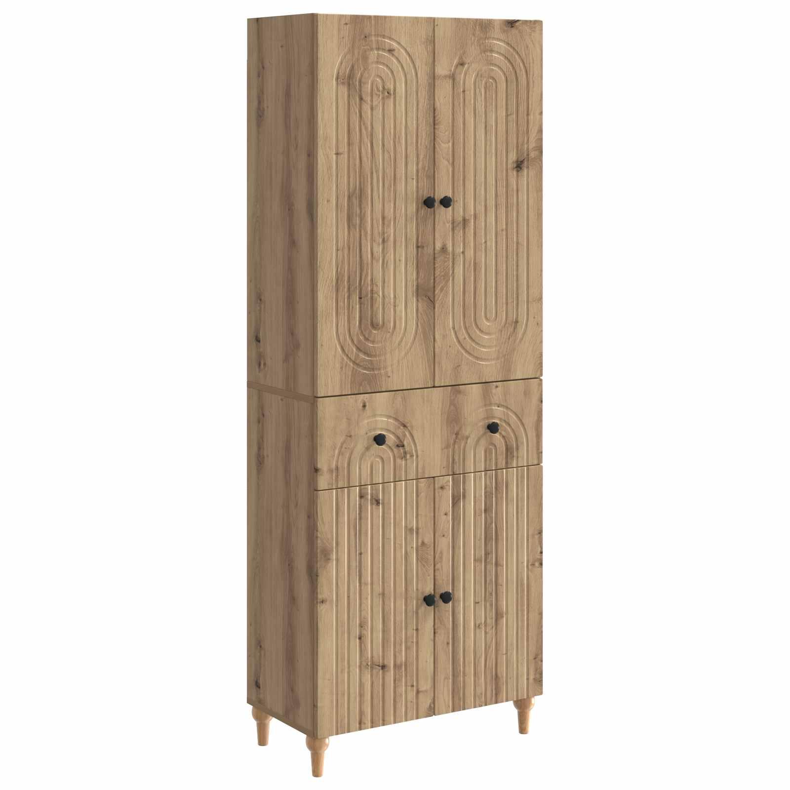 Skab Sæt 2 stk 66 x 34,5 x 90 cm Konstrueret træ