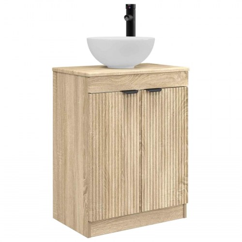 Badeværelsesvask med vask Sonoma-eg 54 x 35 x 83 cm