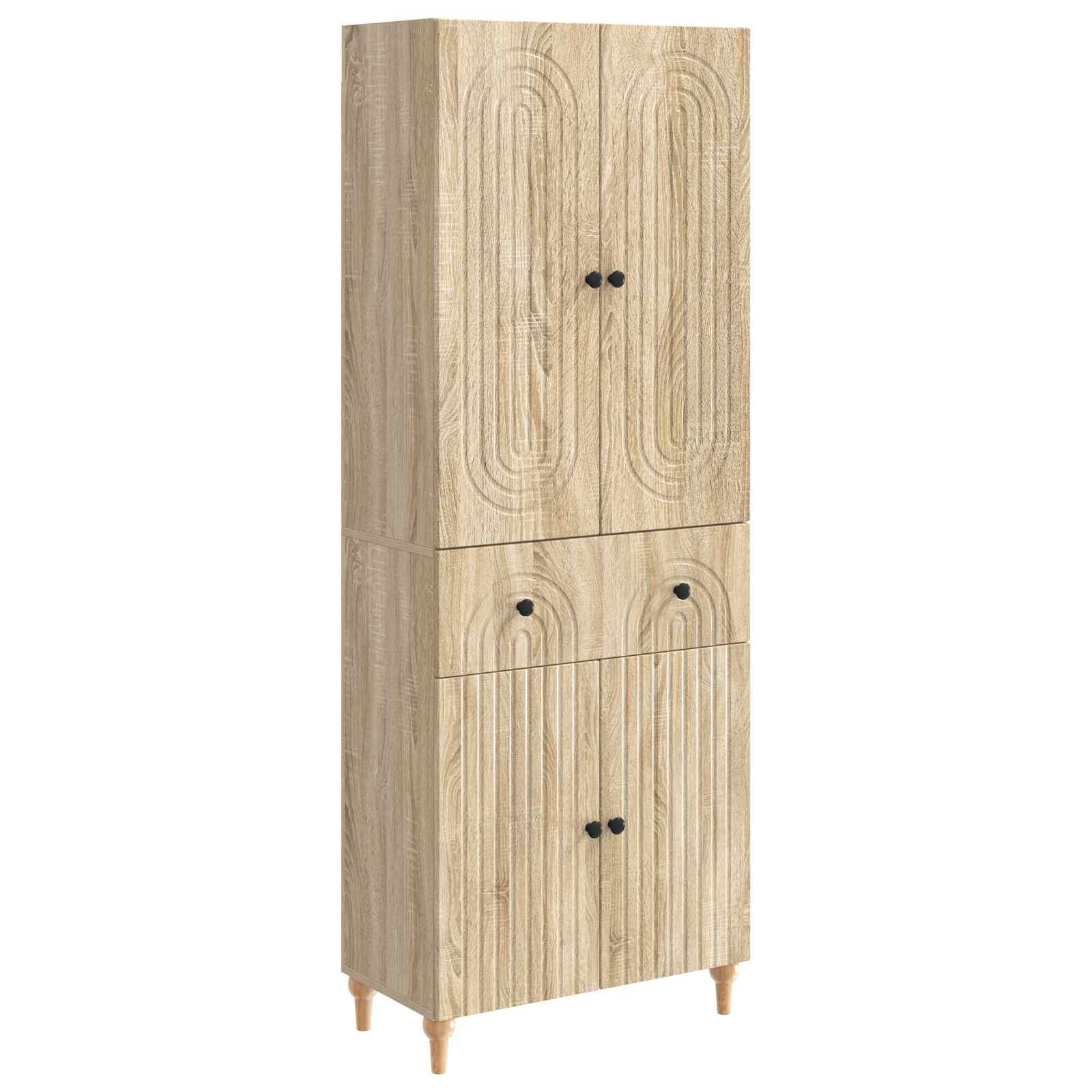 Skab Sæt 2 stk 66 x 34,5 x 90 cm Konstrueret træ
