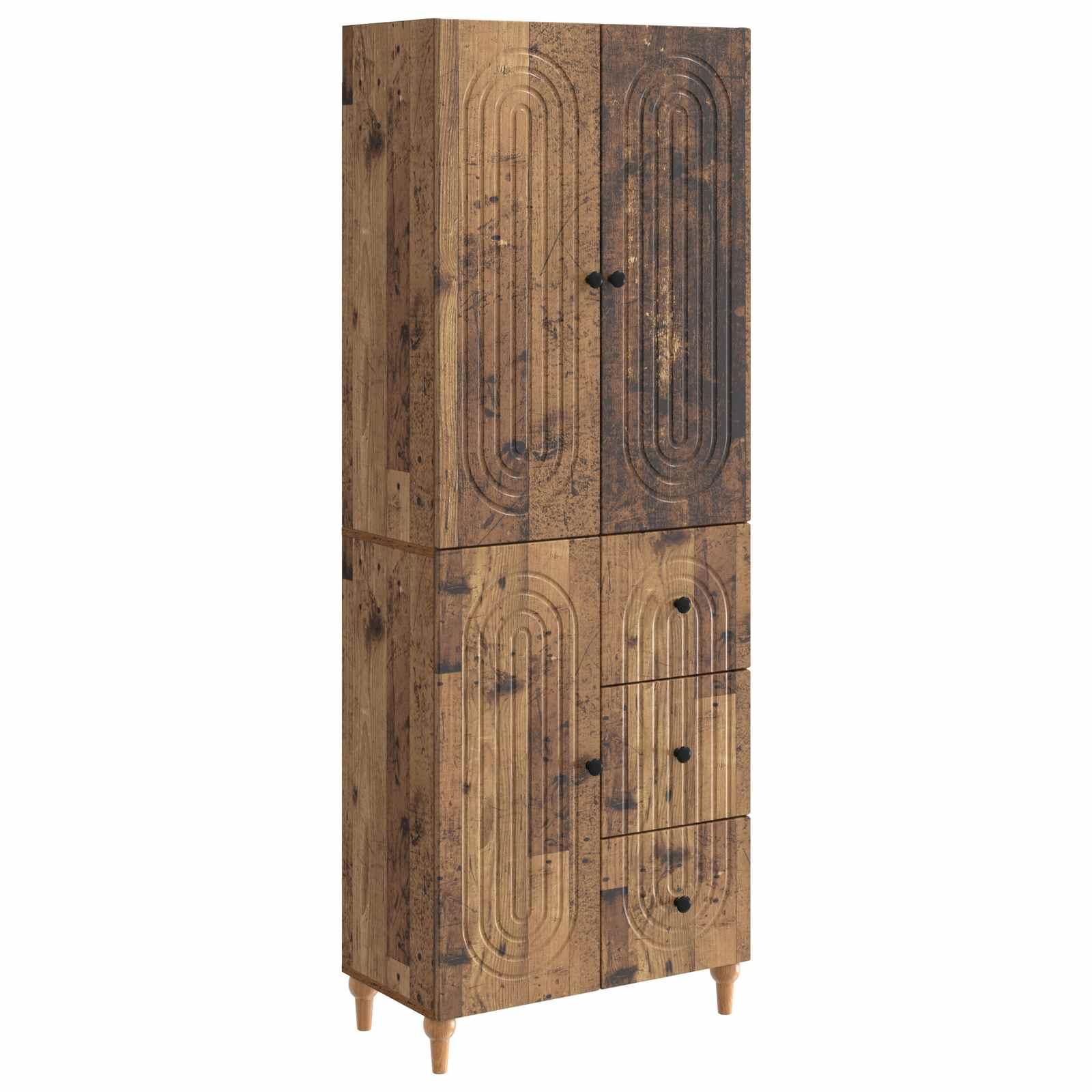 Skab Sæt 2 stk 66 x 34,5 x 90 cm Konstrueret træ