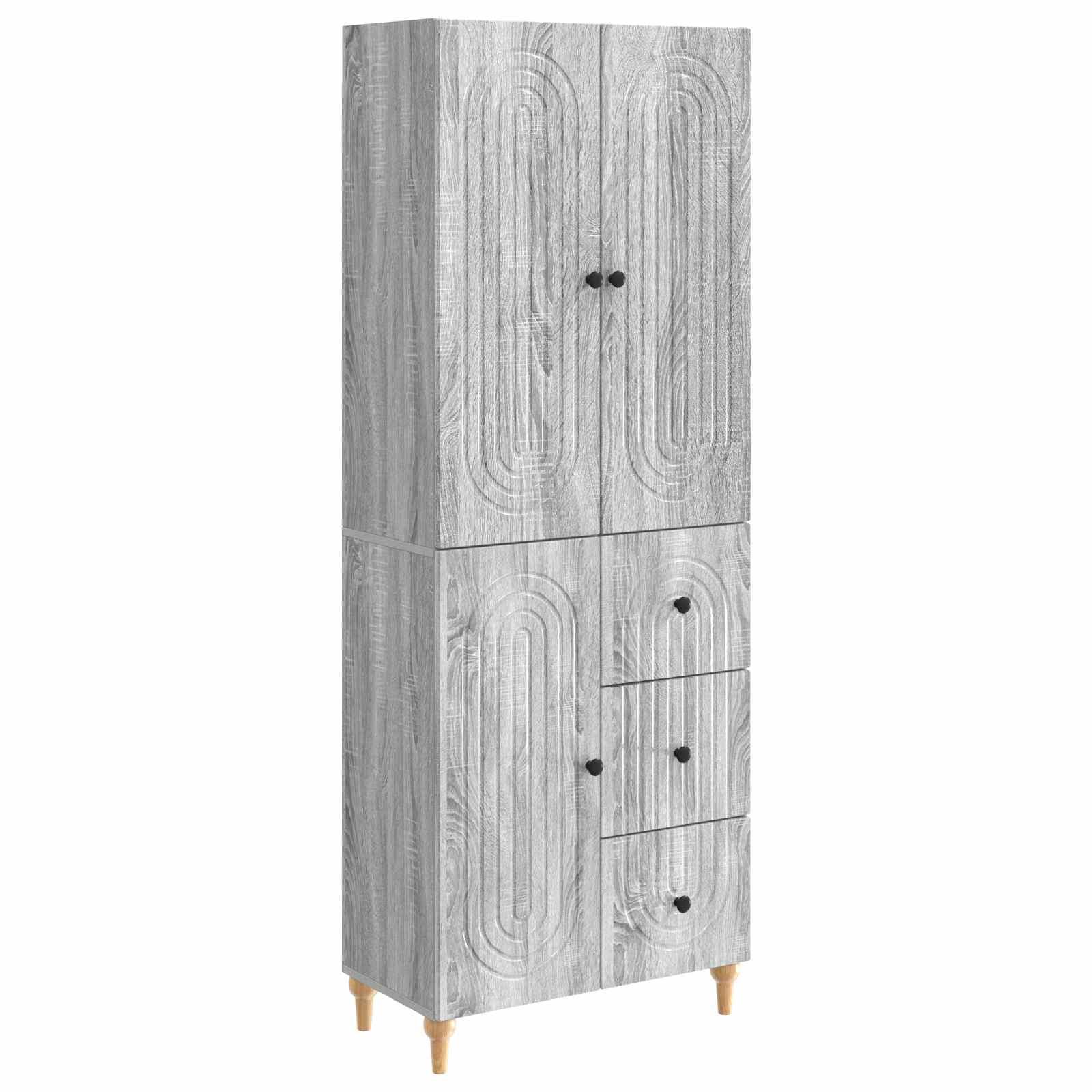 Skab Sæt 2 stk 66 x 34,5 x 90 cm Konstrueret træ