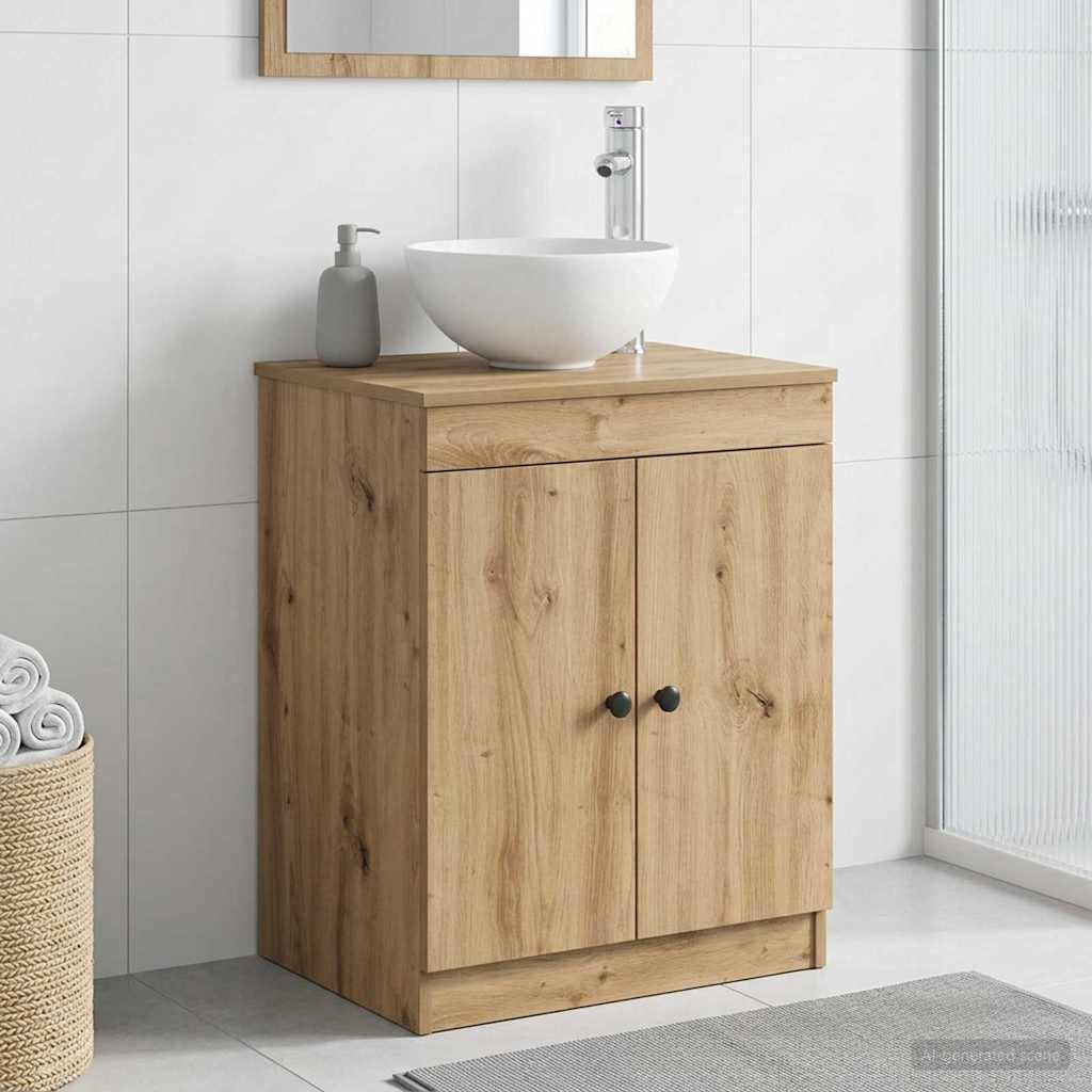 Badeværelsesskab Artisan-eg 54 x 41 x 70 cm Konstrueret træ