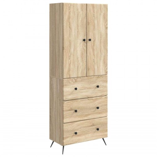 Skab Sæt 2 stk Sonoma-eg 66 x 34,5 x 90 cm Konstrueret træ