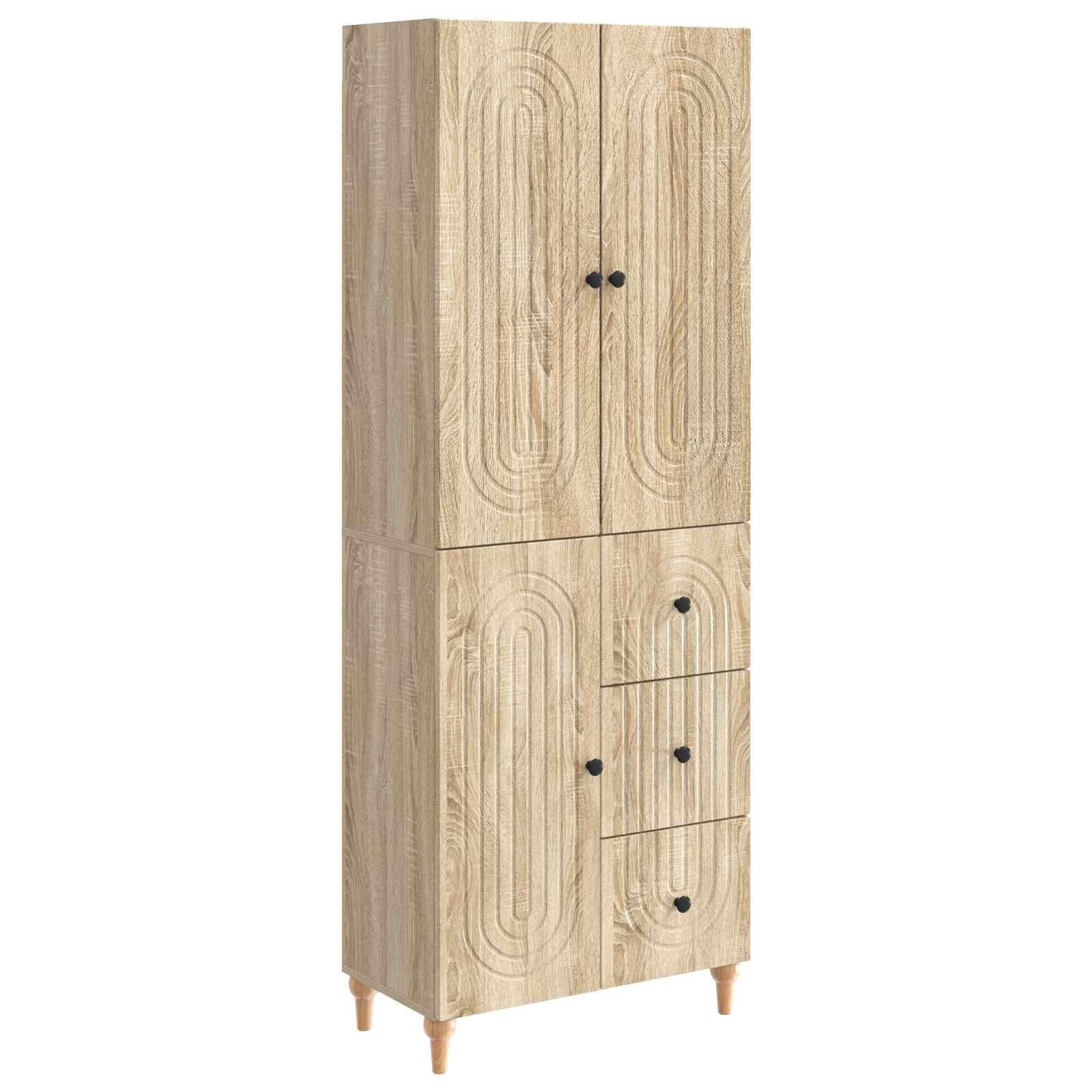 Skab Sæt 2 stk 66 x 34,5 x 90 cm Konstrueret træ