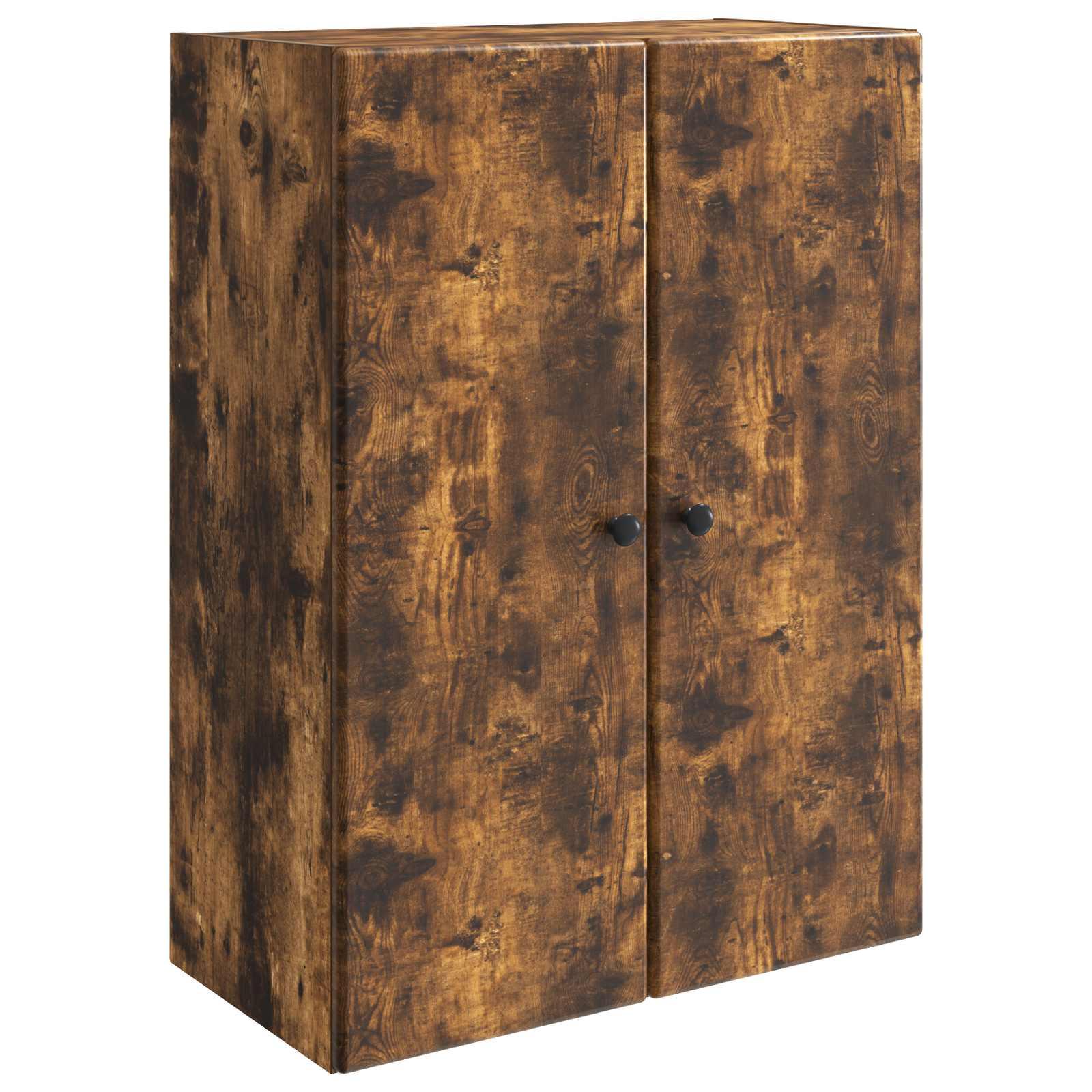 Vægmonteret skab Røget eg 66 x 34,5 x 90 cm Konstrueret træ