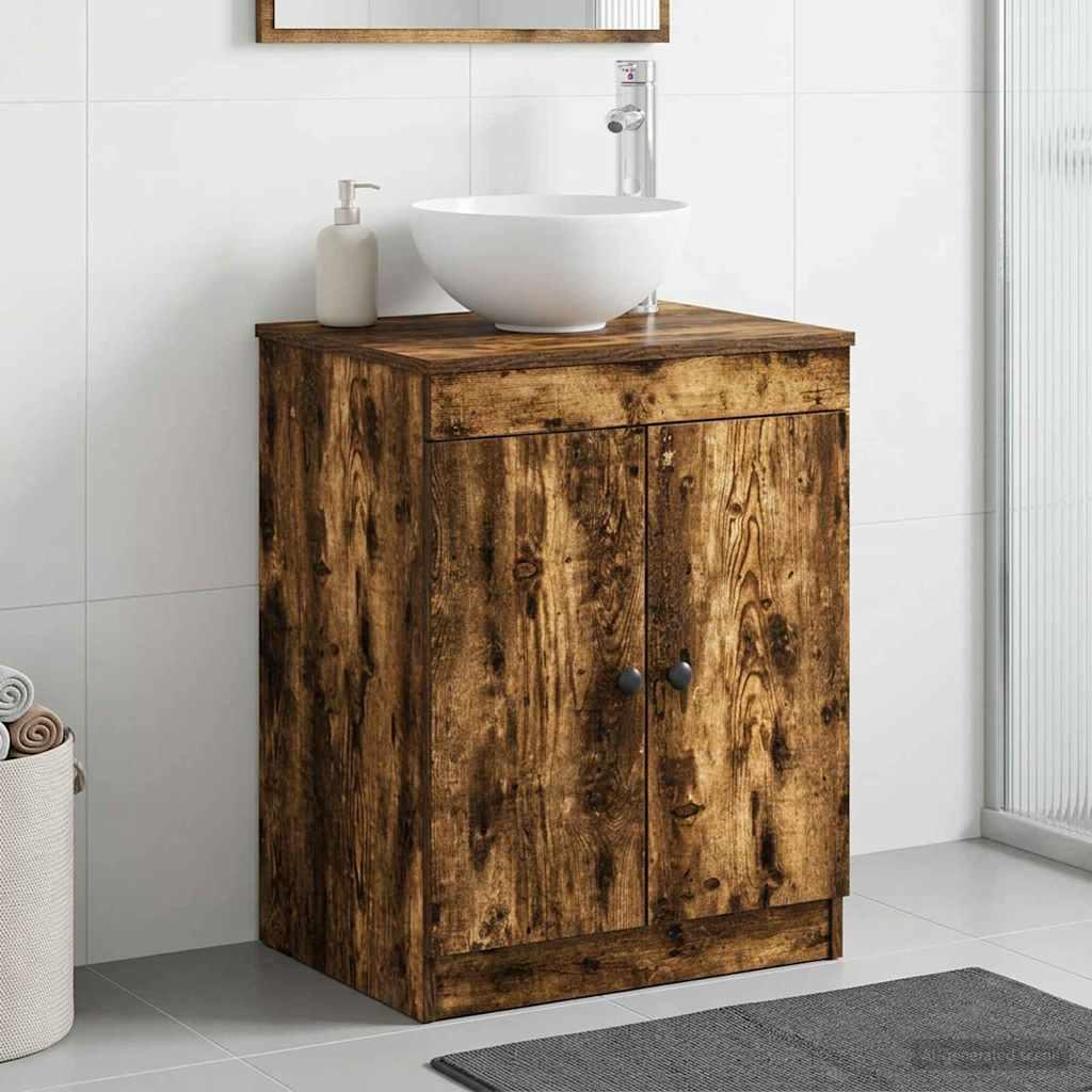 Badeværelsesskab Røget eg 54 x 41 x 70 cm Konstrueret træ