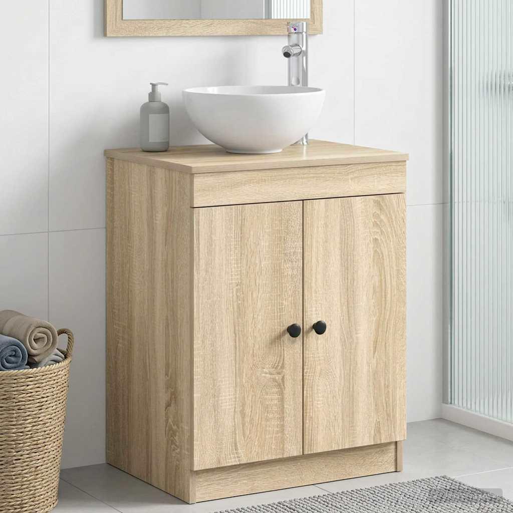 Badeværelsesskab Sonoma-eg 54 x 41 x 70 cm Konstrueret træ