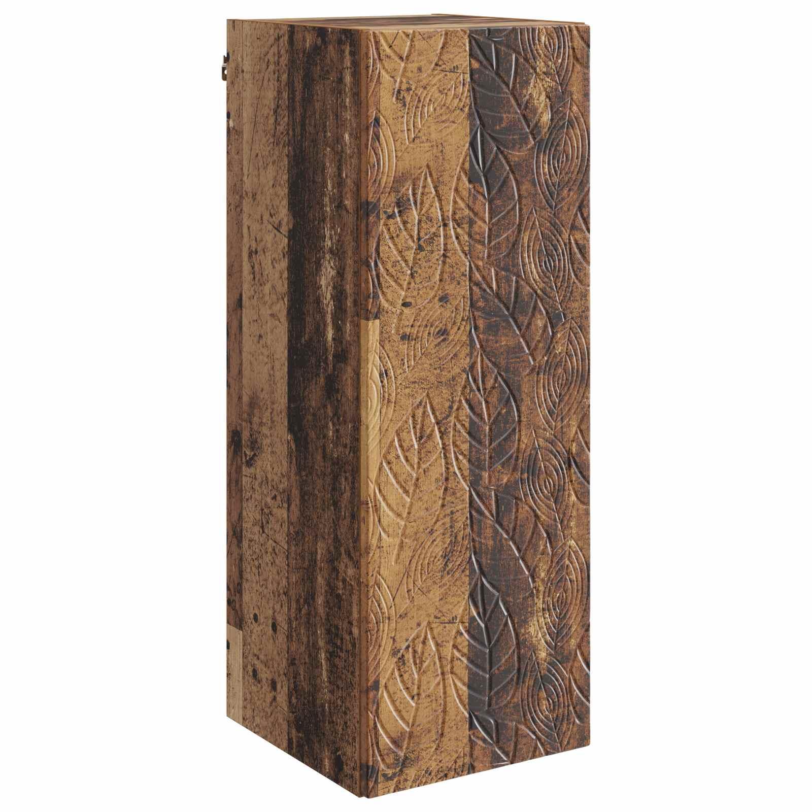Vægmonteret skab Gammelt træ 33 x 34,5 x 90 cm Konstrueret træ